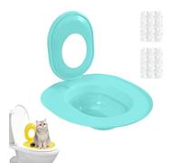 Kit de entrenamiento de inodoro para gatos, herramienta extraíble para asiento de orinal, entrenador de caja de arena de inodoro, para apartamento, baño, sótano, tienda de mascotas, interior y hogar