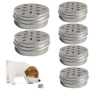 Kit de Entrenamiento de Olor a 6 Piezas, 2.68x1.02 Kit de Entrenamiento de Aromas de Perros pequeños, Caja de Fragancia para Perros de Aluminio, Resistente, Recipiente de Trabajo de la Nariz
