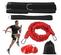 Kit de entrenamiento de velocidad de 5 piezas, banda elástica de resistencia, cinturón de cintura, conos de entrenamiento, banda de fijación, entrenamiento multideportivo para potencia, fuerza y