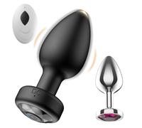 Kit de entrenamiento de vibración anal con control remoto de 10 modos de vibración de frecuencia, enchufe del culo del masajero de próstata para el placer último de los adultos, ideal para hombres