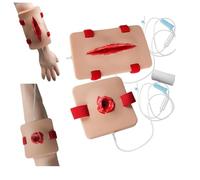 Kit de entrenamiento for empaquetamiento heridas, 2 simuladores y torniquete, modelos for control hemorragias, diseño portátil, material silicona, for educación médica práctica primeros auxilios