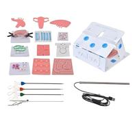 Kit de entrenamiento laparoscópico de simulación, simulador de entrenamiento laparoscópico, caja de entrenamiento portátil plegable para cirugía laparoscópica con cámara HD de barra recta