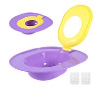 Kit de entrenamiento para asiento de inodoro para gatos, PP, enseña a tu gato a usar el inodoro, sistema de entrenamiento de aceite, sistema de lluvia reutilizable para orinal, orinal portátil