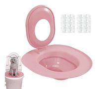 Kit de Entrenamiento para Gato en Inodoro - Asiento Extraíble de Entrenamiento,para Educar al Gato sin - para Hogar, Apartamento, Baño, Sótano, Tienda de Mascotas, Interior