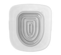 Kit de Entrenamiento para Inodoro de Gato, Asiento de Orinal Profesional para Entrenador de Inodoro Kitty con Bandeja Azul con Diseño de Ranura, de Entrenamiento (Bandeja Blanca, 1 Soporte