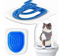 Kit de entrenamiento reutilizable para gatos para ir al baño, sistema universal de entrenamiento para mascotas para ayudar a tu gato a apren