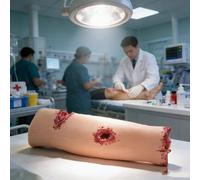 Kit De Entrenamiento Stop The Bleed, Modelo De Entrenador De Embalaje De Heridas De Pantorrilla, 4 Heridas Simuladas Para Práctica De Control De Sangrado, Uso Reutilizable, Para Clases De Primeros