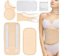 Kit de envoltura de aceite de ricino reutilizable para cuello, hombros, pecho, cintura, rodillas y pies, para desintoxicación hepática, dolor muscular, relajación del cuello (7 unidades)