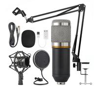 Kit de equipo para podcast, paquete profesional de grabación de estudio con micrófono BM-800, soporte de micrófono ajustable, soporte