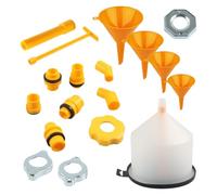 Kit de eructo de embudo de radiador | Relleno de radiador de 19x para llenado de refrigerante, embudo anticongelante, kit de revestimiento de embudo de refrigerante, kit de purga de refrigerante para