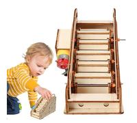 Kit de escalera de escalada de madera, modelo de escalera mecánica de madera - Modelo de artesanía de juguete de rompecabezas de rompecabezas,Dispositivo de experimentos científicos hechos a mano, kit