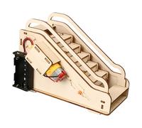 Kit De Escalera De Escalera De Construcción De Madera-Mort-manualator, Rompecabezas Impulsado Por Engranajes | Modelo De Artesanía, Dispositivo De Experimentos Científicos Hechos A Mano, Kit De Constr