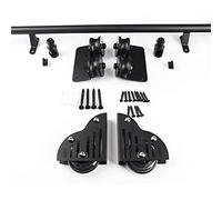 Kit de escalera deslizante resistente de 3 20 pies, rieles deslizantes para estanterías, barra de almacenamiento y gabinete, accesorios móviles (escalera no incluida)