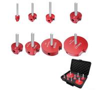 Kit de escariadores para tubos de PVC Besshepplo de 8 piezas. Juego de herramientas para escariar tubos con materiales de aleación de aluminio y acero inoxidable para un uso resistente y a prueba de ó