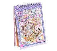 Kit de escena de pegatinas de la casa - Libro de colección de calcomanías de la casa | Artesanía en la habitación 3D, decoración de dibujos animados | Pegatizas de álbum de recortes para niños, rellen