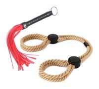Kit De Esclavo Bdsm,Esposas De Cuerda De Algodón,Látigo De Cuero,Fetiche,Bondage,Juguetes Sexuales Para Parejas,Ataduras,Máscara,Producto Erótico,Juegos Para Adultos,Amarillo,Talla Única