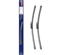 Kit de Escobillas Limpiaparabrisas Planas DENSO (DF-034), 2 Unidades 500/500mm - Vehículos con volante a izquierda - Silenciosas y Duraderas con Diseño Aerodinámico - Escobillas Limpiaparabrisas OEM