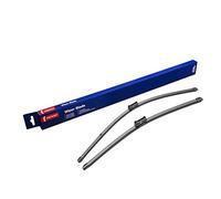 Kit de Escobillas Limpiaparabrisas Planas DENSO (DF-037), 2 Unidades 650/500 mm -Vehículos con volante a izquierda - Silenciosas y Duraderas con Diseño Aerodinámico - Escobillas Limpiaparabrisas OEM