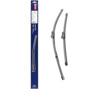Kit de Escobillas Limpiaparabrisas Planas DENSO (DF-057), 2 Unidades 650/580mm - Vehículos con volante a izquierda - Silenciosas y Duraderas con Diseño Aerodinámico - Escobillas Limpiaparabrisas OEM