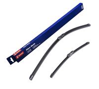 Kit de Escobillas Limpiaparabrisas Planas DENSO (DF-081), 2 Unidades 650/400 mm -Vehículos con volante a izquierda - Silenciosas y Duraderas con Diseño Aerodinámico - Escobillas Limpiaparabrisas OEM