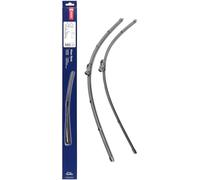 Kit de Escobillas Limpiaparabrisas Planas DENSO (DF-102), 2 Unidades 650/650mm - Silenciosas y Duraderas con Diseño Aerodinámico - Escobillas Limpiaparabrisas OEM