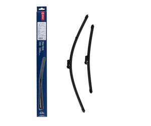 Kit de Escobillas Limpiaparabrisas Planas DENSO (DF-224) , 2 Unidades | 650/475mm. Vehículos con volante a izquierda Silenciosas y Duraderas con Diseño Aerodinámico. Escobillas OEM 2 Años Garantía