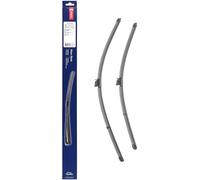 Kit de Escobillas Limpiaparabrisas Planas DENSO (DF-432), 2 Unidades 650/550mm - Vehículos con volante a izquierda - Silenciosas y Duraderas con Diseño Aerodinámico - Escobillas Limpiaparabrisas OEM