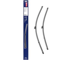Kit de Escobillas Limpiaparabrisas Planas DENSO (DF-432), 2 Unidades 650/550mm - Vehículos con volante a izquierda - Silenciosas y Duraderas con Diseño Aerodinámico - Escobillas Limpiaparabrisas OEM