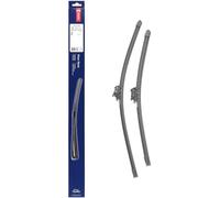 Kit de Escobillas Limpiaparabrisas Planas DENSO (DF-446), 2 Unidades 600/500mm - Vehículos con volante a izquierda - Silenciosas y Duraderas con Diseño Aerodinámico - Escobillas Limpiaparabrisas OEM