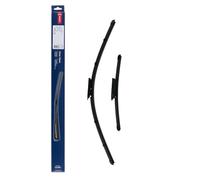 Kit de Escobillas Limpiaparabrisas Planas DENSO (DF-467), 2 Unidades 700 | /350mm. Vehículos volante a izquierda. Silenciosas y Duraderas con Diseño Aerodinámico. Escobillas OEM con 2 Años de Garantía