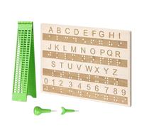 Kit De Escritura Braille - 4 Líneas 28 Celdas Suministros para Discapacidad Visual,Kit de Autoaprendizaje Braille - Para Adolescentes Adultos Estudiantes Profesores Escuelas Hogar