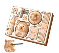 Kit de Escritura Capibara | Sacapuntas Animal para Niños y Material Escolar | Borrador Eléctrico Material Escolar Para Premios Para Aula Regalos De Cumpleaños