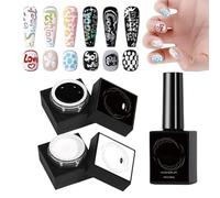 Kit de esmalte de gel de 3 piezas - Gel de uñas multifuncional de larga duración, capa base para diseño de uñas de 15 ml con efecto de geles picantes, kit de fórmula de geles lisos para con text
