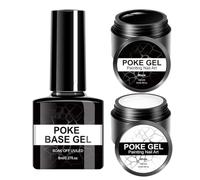 Kit De Esmalte De Uñas En Gel - Esmalte De Uñas De Gel De 8 Ml, Kit De Pegamento De Capa Base De 3 Piezas | Capa Base Multifuncional Blanca Y Negra De Larga Duración Para Mujeres, Niñas, Principiantes