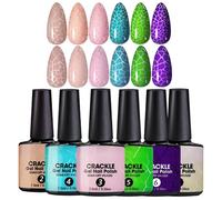 Kit de Esmalte de Uñas Gel Agrietado Gel Craquelado para Uñas con Secador