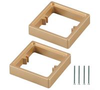 Kit de espaciador de enchufe único 2 piezas para tomas de corriente de 1 banda con altura de marco de 20 mm y compatibilidad con patrones de tornillo estándar (blanco)