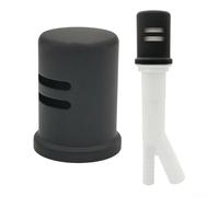 Kit de espacio de aire para lavavajillas con tapa de latón negro mate, cuerpo de plástico ABS para prevención de reflujo, accesorio de encimera de cubierta de fregadero fácil de instalar (B)