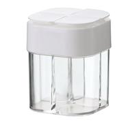 Kit de especias for acampada viaje, agitador, 1 unidad, dispensador plástico 4 en, contenedores for acampar Para Condimentos(White)