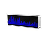 Kit de Espectro Musical LED DIY, Captador de Sonido Electrónico, Luz Ambiental con Pantalla de Reloj, 256 Perlas de Lámpara, Azul Multimodo