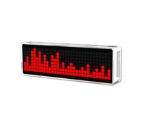 Kit de Espectro Musical LED DIY, Captador de Sonido Electrónico, Luz Ambiental con Pantalla de Reloj, 256 Perlas de Lámpara, Multimodo Rojo