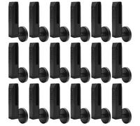 Kit de Espiga para barandilla de Vidrio Flotante, Abrazaderas Laterales de Acero Inoxidable 304, Fija Paneles de 10 a 12,7 mm (3/8" a 1/2") para Balcones y escaleras,Negro,18 Pack