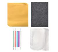 Kit de estampado decorativo genérico - hojas de aluminio 30x20 cm | Placas de estampado con herramientas de grabado | Arte del metal repelido con plumas para proyectos escolares, tarjetas de