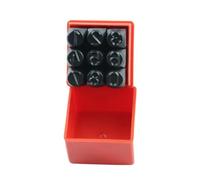 Kit de estampado Metal con troquel acero 2/2, 5/3/4/5/6mm, Kit de sello acero aleación con caja almacenamiento, punzón, Metal, cuero, artesanía, joyería DIY, logotipo dorado y plateado(12.5mmNumber)