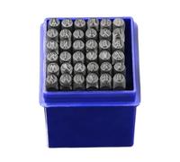 Kit de estampado Metal con troquel acero Herramientas de impresión alfabetos y números, herramienta creativa tallado a mano cuero, sello en relieve artesanal for punzón acero(Size 6mm)