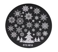 Kit de estampas de uñas navideño copos de nieve platos de estampado de arte de la uña