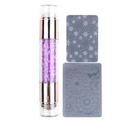 Kit de estampas de uñas, sello de uñas | Manicuras Pensas de estampado | Decoración de diamantes de