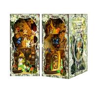 Kit De Estante De Inserción De Libro De Madera DIY Kit De Modelo En Miniatura De Madera Sujetalibros del Mundo Secreto del Bosque Estantería Hecha A Mano Regalo De Cumpleaños Style3
