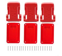 Kit de estante organizador de herramientas inalámbricas de 18 V y taladro con hardware para almacenar baterías de 1.0 Ah a 12 Ah y taladros en taller o garaje (3 juegos)