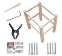 Kit de Estructura de Reposapiés de Madera sin Terminar | Apto para Principiantes Educativo - Set De Manualidades Para Escabel,Para Proyectos De Carpintería Tejido Junto Cama Entrada Talleres Y Clases
