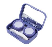 Kit de Estuche para Lentes de Contacto, Contenedor de Lentes de Contacto de Viaje Portátil, Caja de Soporte, Kit de Almacenamiento en Remojo para Uso Diario en la Oficina Al Aire Libre(Morado oscuro)
